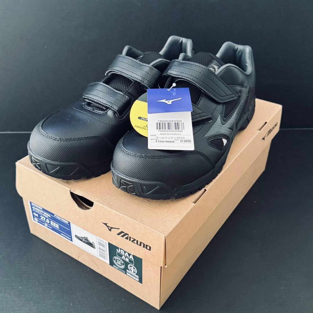 【新品】ミズノ　【27.0cm 3E】安全靴　オールマイティOS24L ブラック