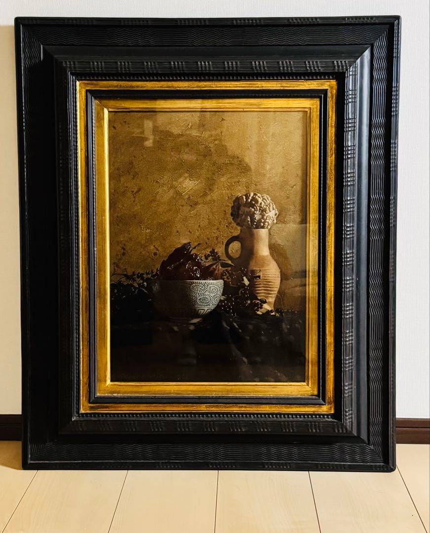 青木敏郎 『静物』 油彩 8号 リアリズム 本物保証 発表400