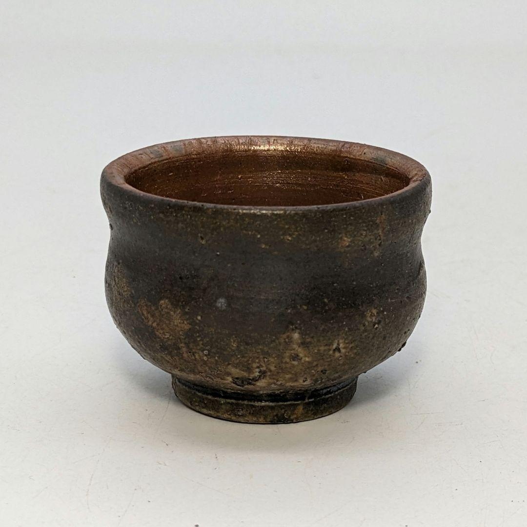 藤本道生 備前焼 ゴマ窯変徳利&虹彩ぐい呑 共箱共布 酒器 とっくり