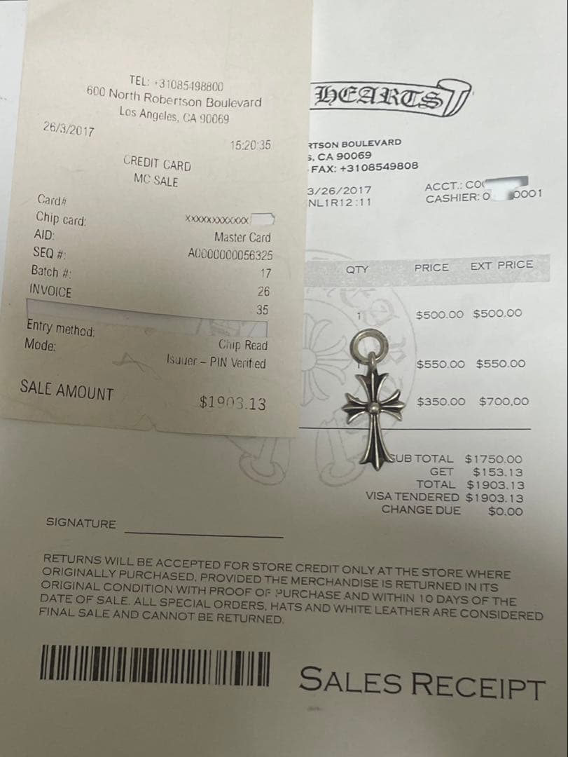 クロムハーツ　タイニーchクロス