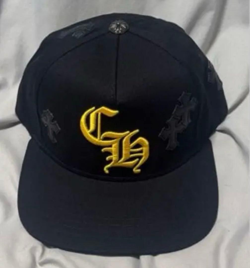 CHROME HEARTS ロゴ刺繍　ベースボールキャップ クロムハーツ キャップ ベースボール デニム + ホースシュー +