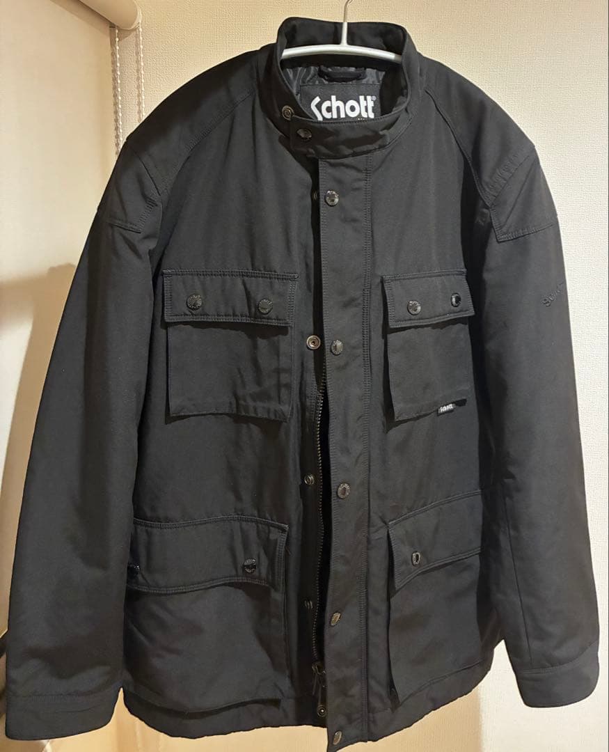 【美品】Schott ミリタリー ブラック ブルゾン