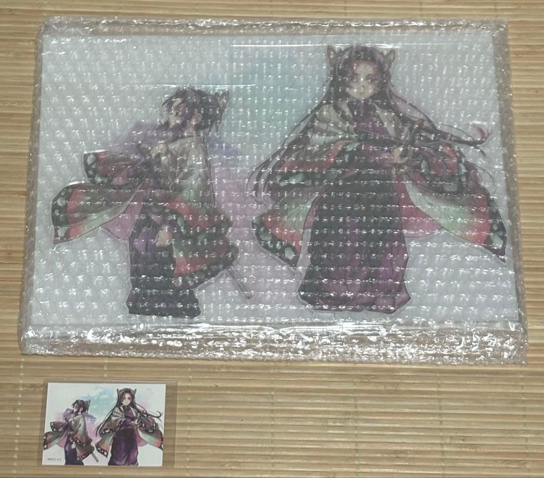 鬼滅の刃　ビッグアクリルスタンドキット ステッカー　しのぶ　カナエ