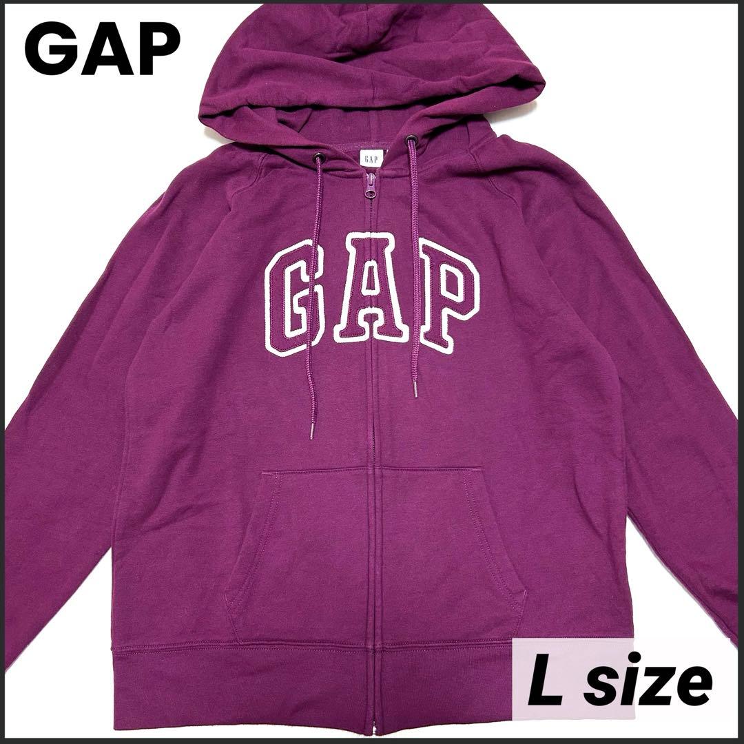 GAP ジップアップ パーカー ロゴ パープル 紫 y2k archive L - メルカリ