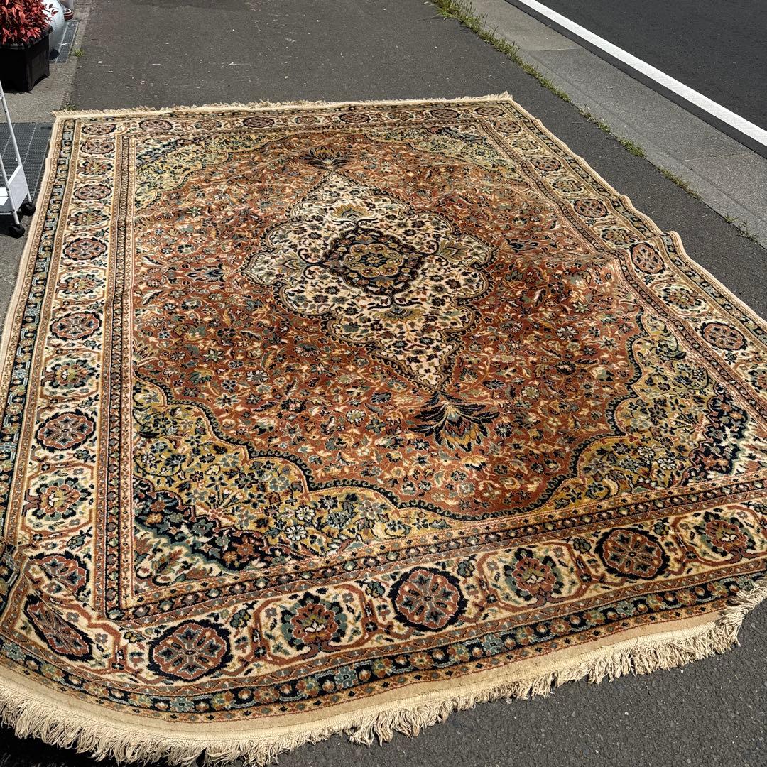 ペルシャ風ウールシルクラグ 250×340cm