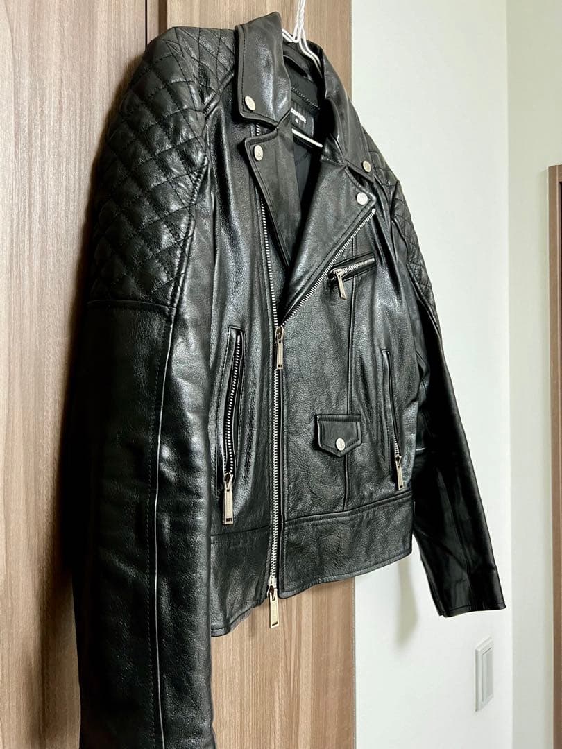 ア*グ様 DSQUARED2 ディースクエアード ライダースジャケット 46サイ