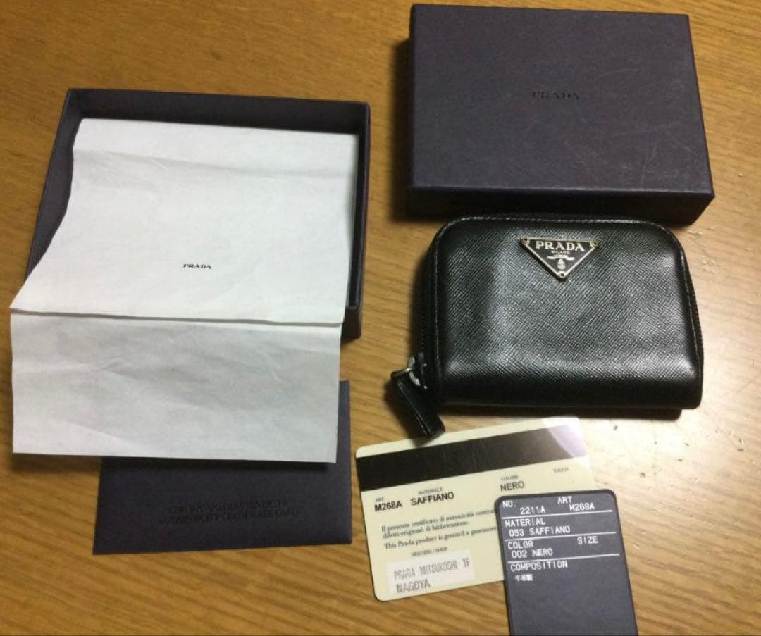 プラダ　PRADA サフィアーノ　小銭入れ　M 268A NERO 黒　新品