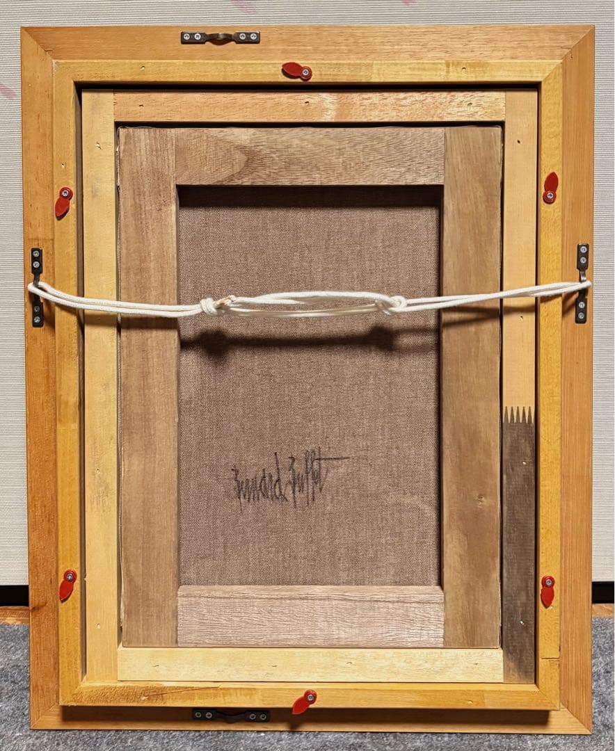 F4号】手描き油彩画 ベルナールビュッフェ【ミミズク】額縁 絵画