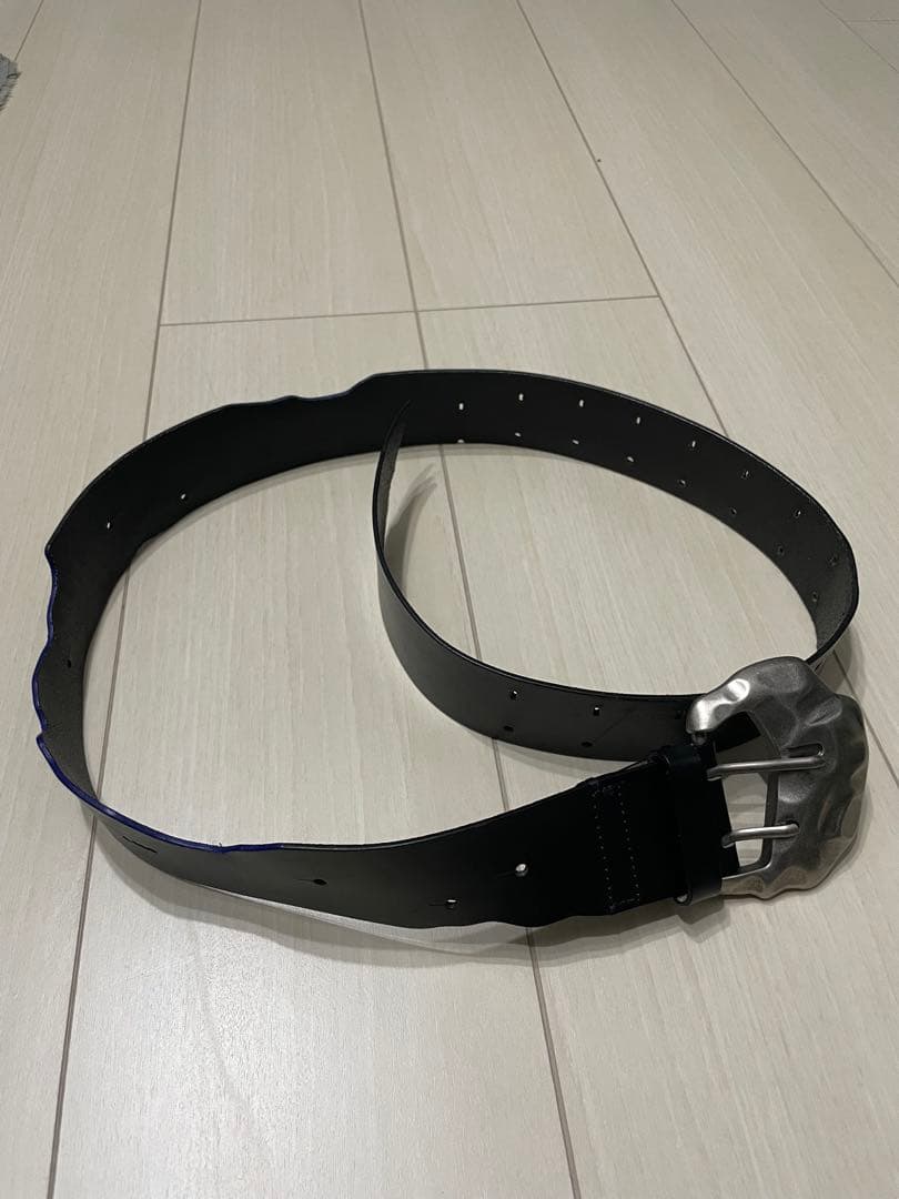 K*i様 ADERERROR ブラックレザーベルト アクアスキュータム｜穴無しベルト｜ディアスキン・鹿革【MORIYA公式通販】