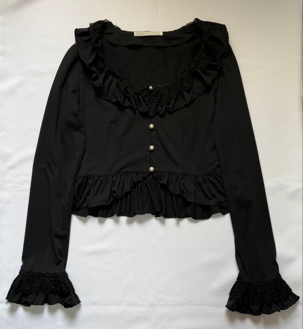 Victorian Maiden ローズレースカーディガン 黒