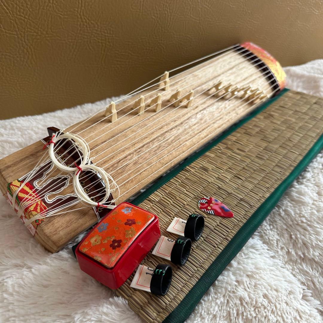 【美品】ミニお琴　全長42cm 琴　箏 和楽器 十三弦