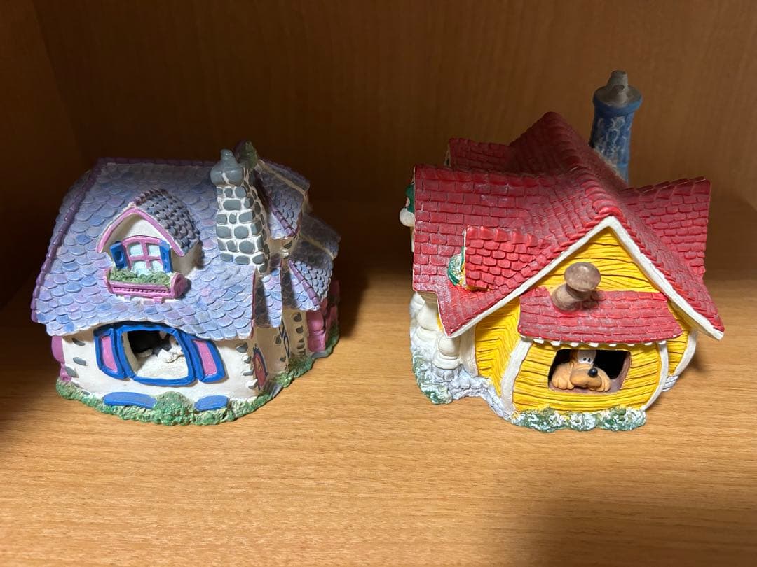 ディズニー　置物　トゥーンタウン　レトロ　ミッキー　ミニーの家