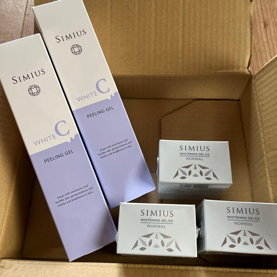 SIMIUS ホワイトニングジェルEX3個 ピーリングジェル 2本セット