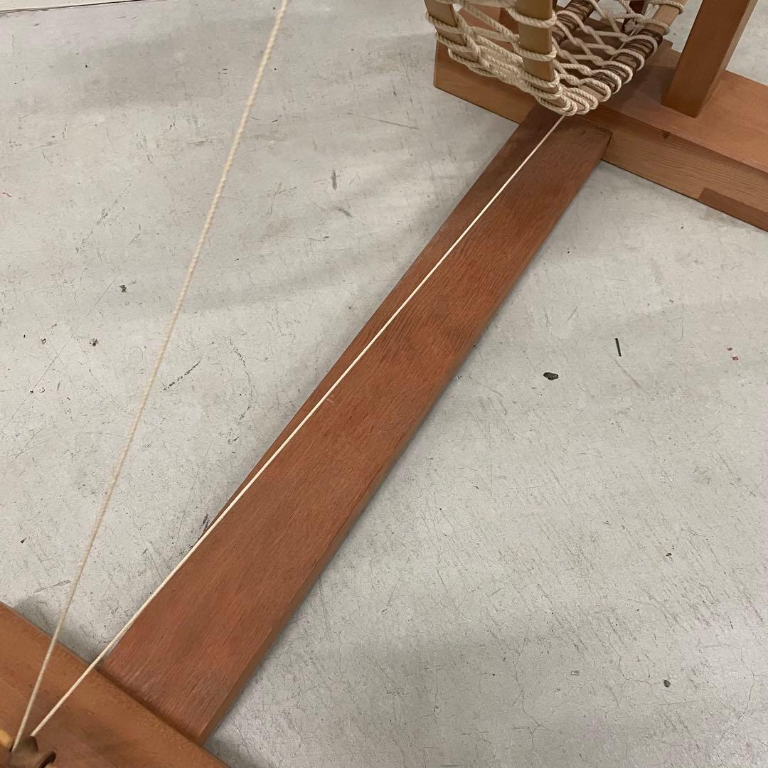 稲垣機料 竹製紡車 管巻機 糸巻き機 手織り道具 織り物 機織り機 糸車