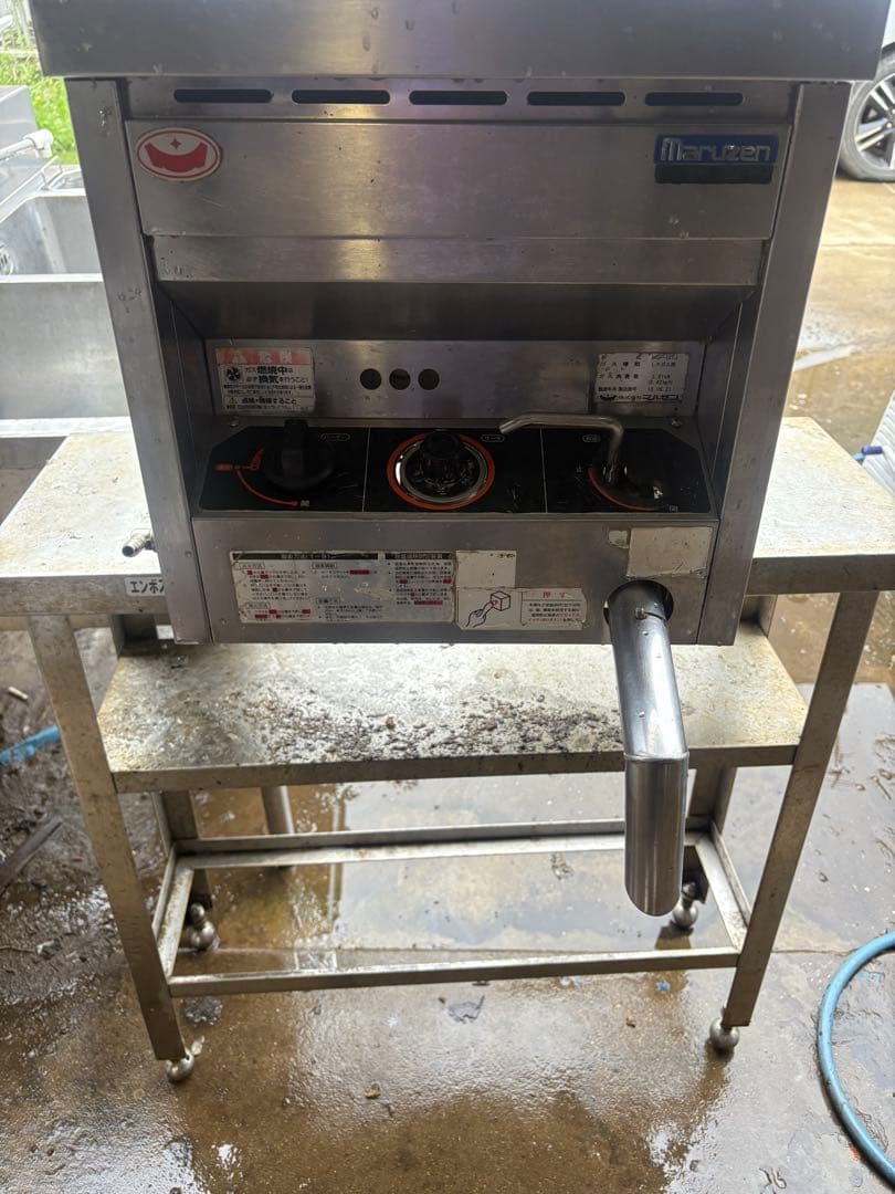 マルゼン製中古卓上フライヤー油量12L MGF-12TJ 【マルゼン】 ガスフライヤー 12L 卓上タイプ 幅400×奥行500