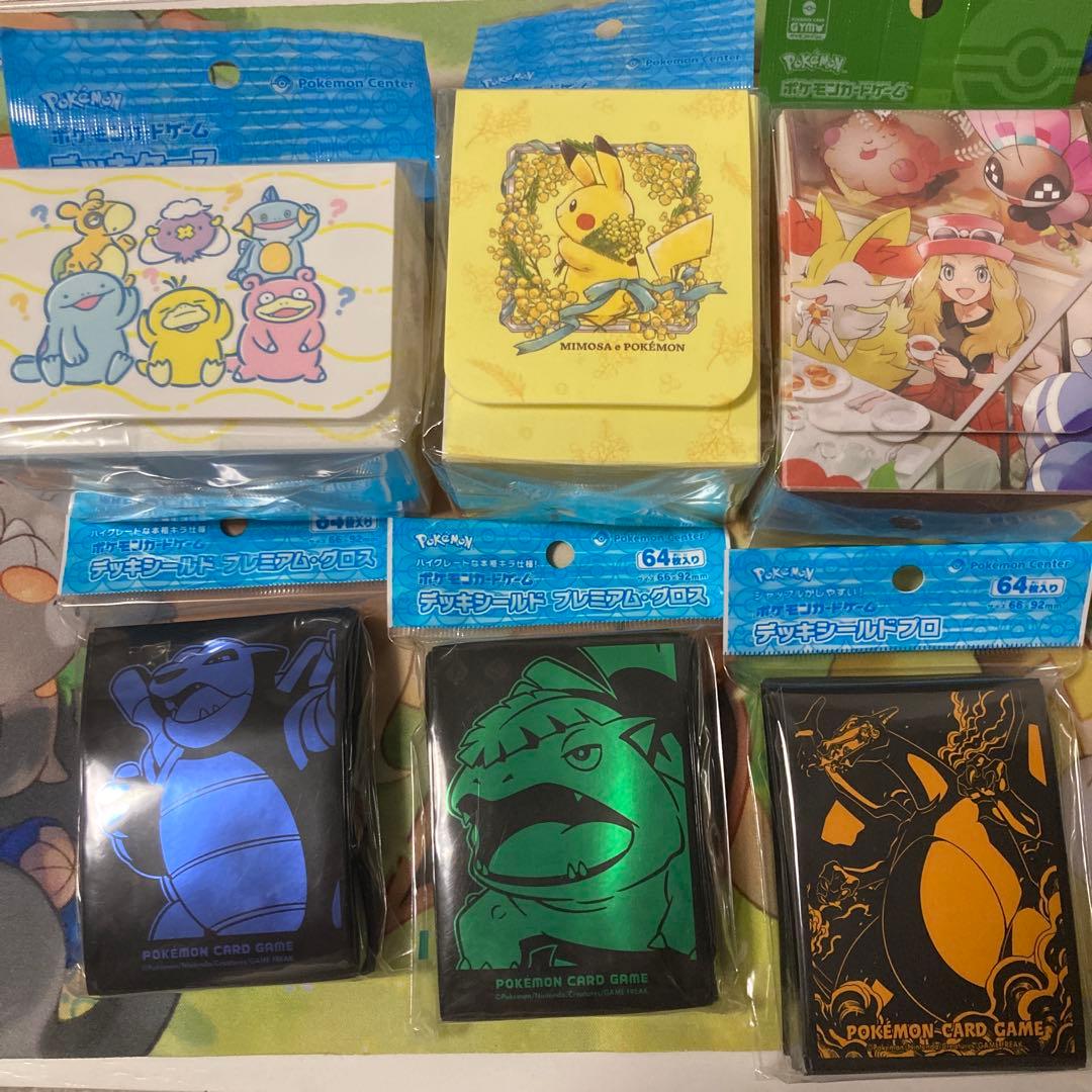 ポケモンカードスリーブ 64枚入り3セット デッキケース3個 - メルカリ