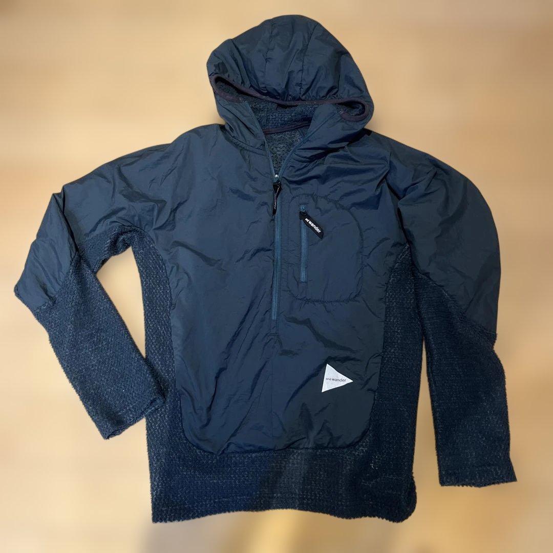 and wander alpha direct f/z hoodie グリーン