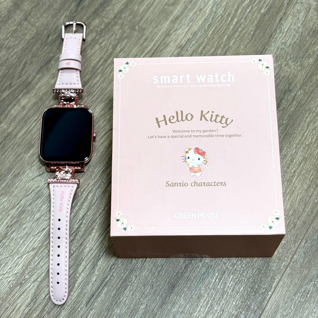 【美品】グリーンハウス サンリオ スマートウォッチ ハローキティ