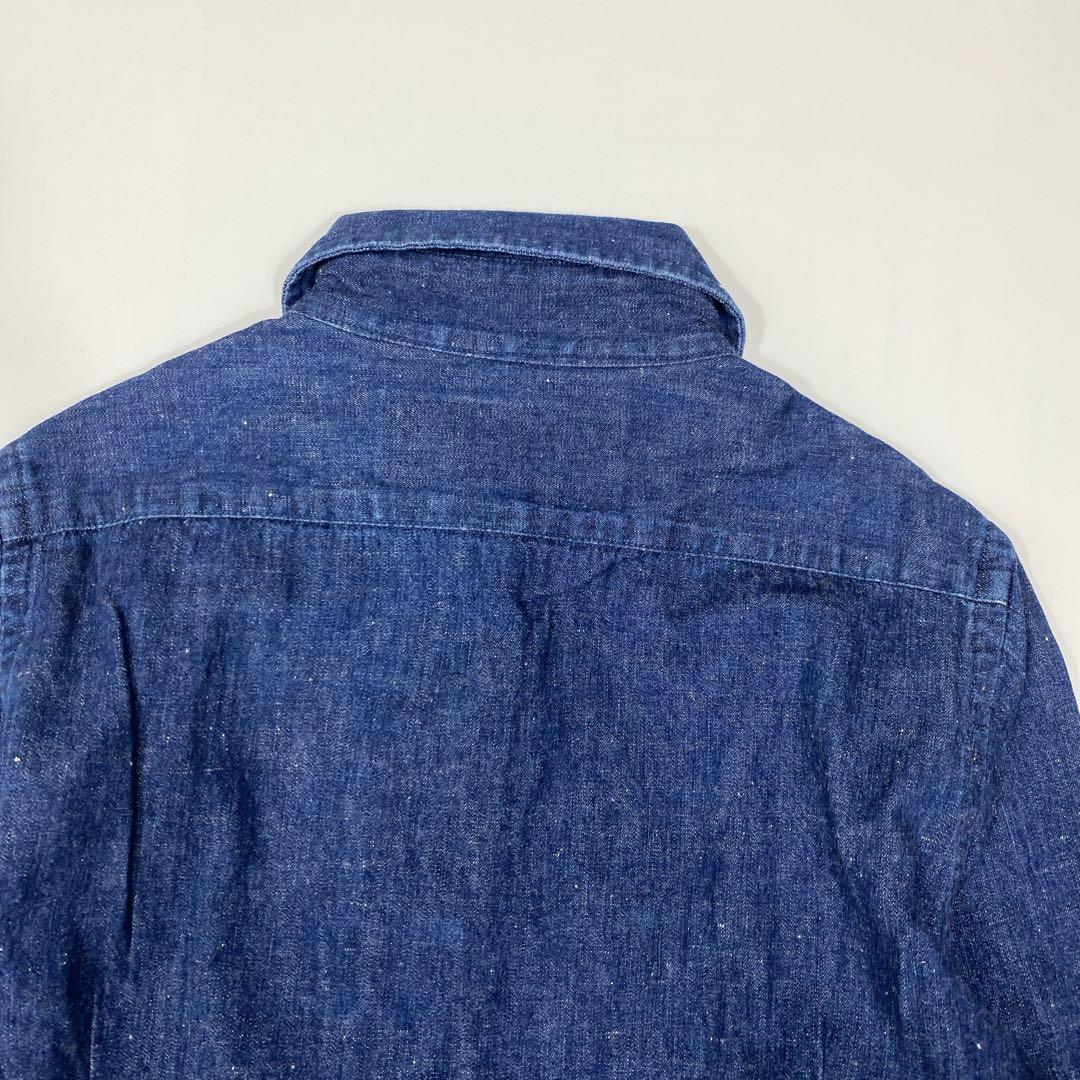美品 ウィムガゼット デニムシャツ 長袖 羽織 ゆったりシルエット