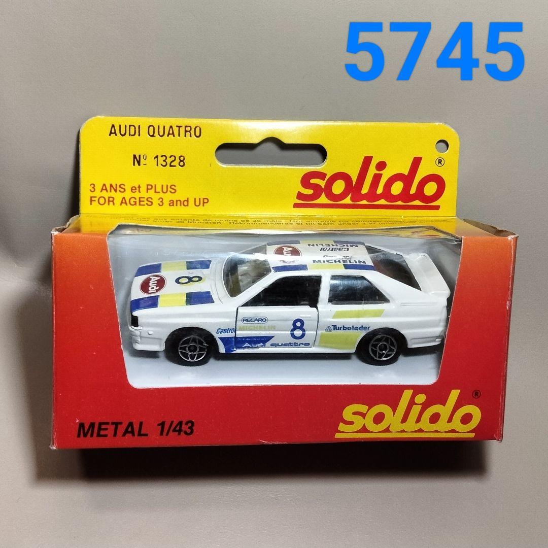 ★商談中★　5745 ソリド製 1985年 アウディクワトロ ラリー仕様1/43 オバフェン車両が価格上昇中!! アウディ「クワトロ」は出会ったら即