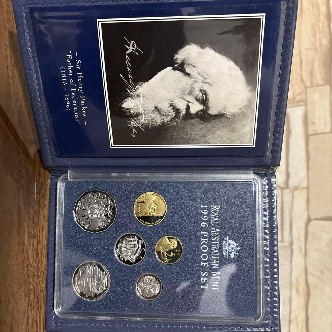 1996年 オーストラリア プルーフ 6種セット【連邦の父 記念硬貨入】 1996年 オーストラリア プルーフコイン 6種セット【連邦の父 記念硬貨