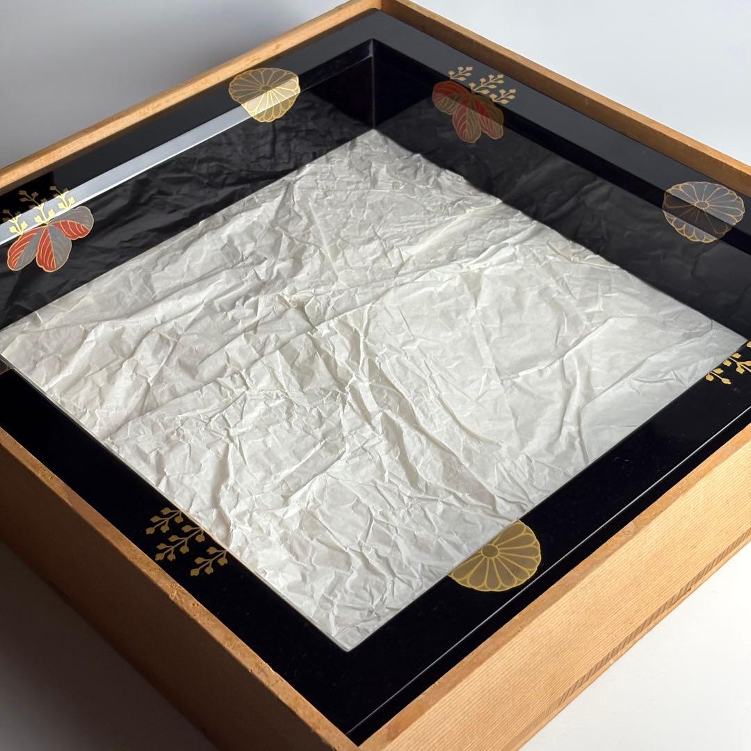 塗師 道場宗廣 菊桐蒔絵 炉縁 共箱 山中塗 木製漆器 茶道 塗師 道場宗廣 菊桐蒔絵 炉縁 共箱 山中塗 木製漆器 茶道 2026年最新