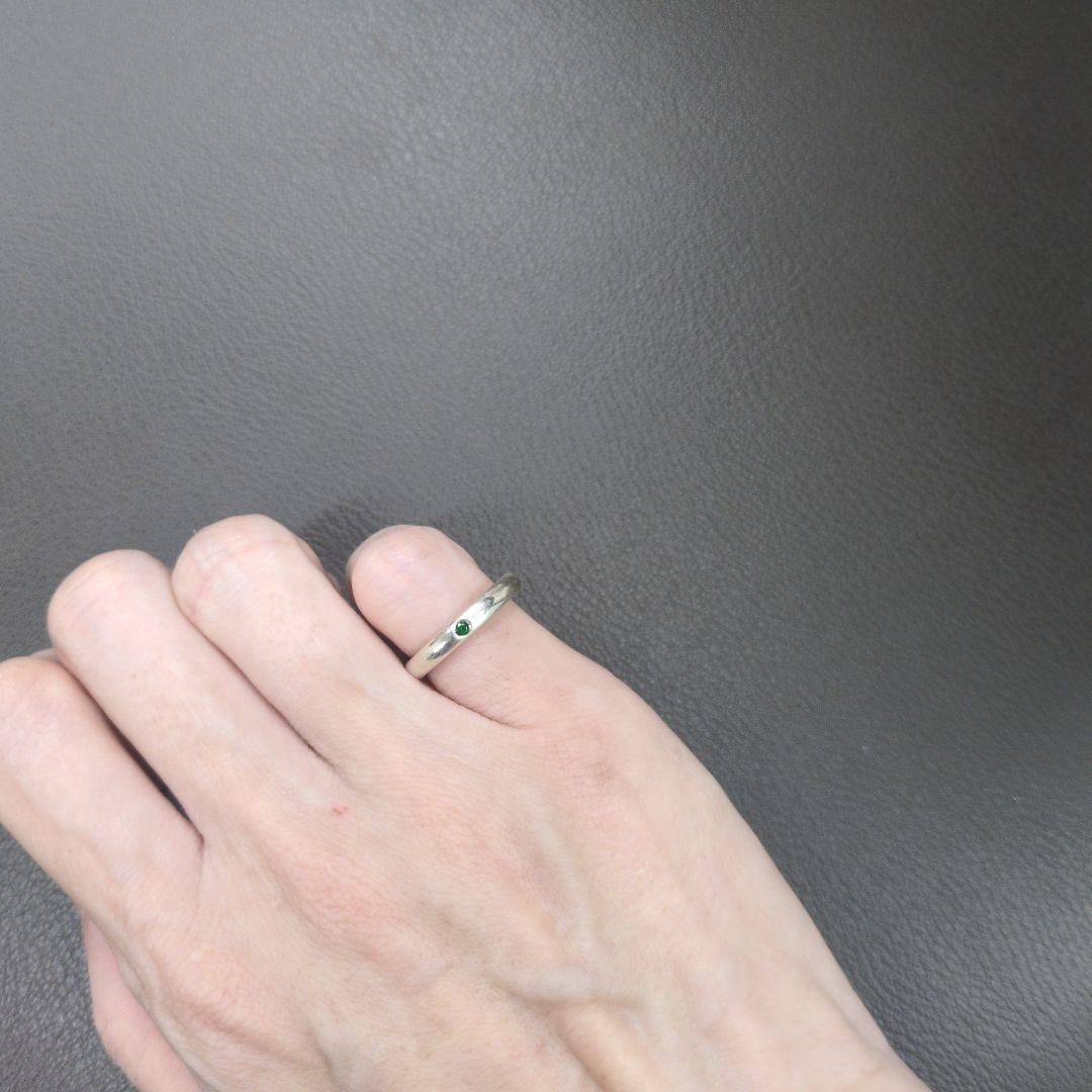 ティファニー スタッキング リングバンドリング エメラルド 6.5号