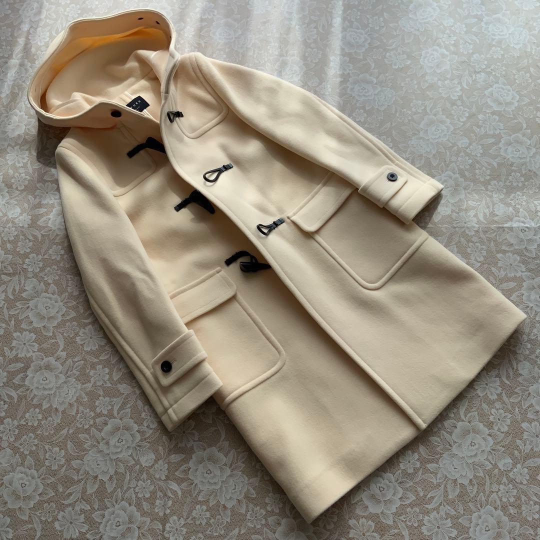 未使用品　マカフィー　メルトン　ダッフルコート　ロング丈　34アイボリー