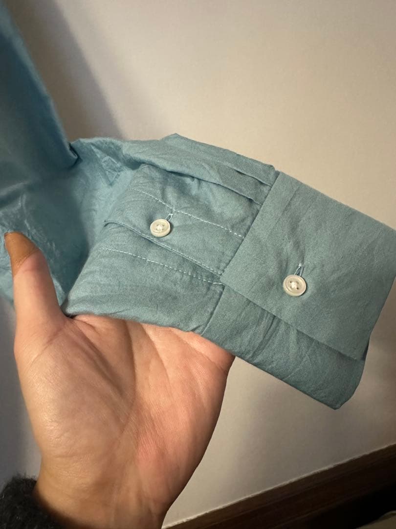 Native village オーバーシャツ ブルー