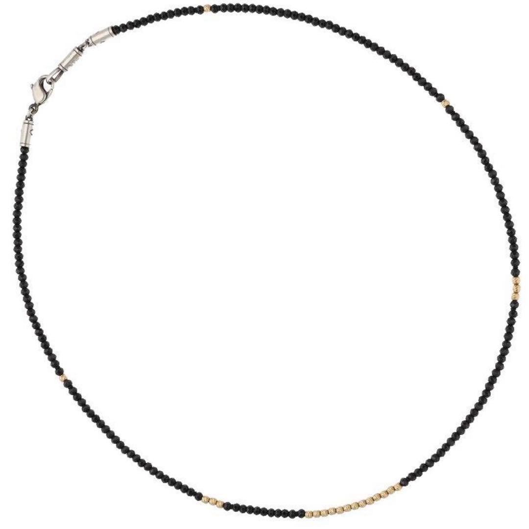 SJX BLACK & GOLD GLITTER NECKLACE ネックレス