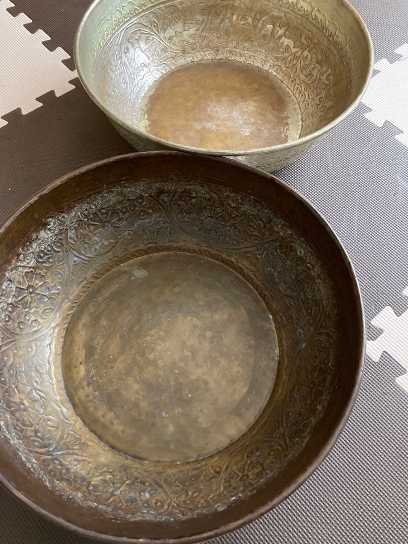 ココバリ真鍮製フットバスボウル2点セット