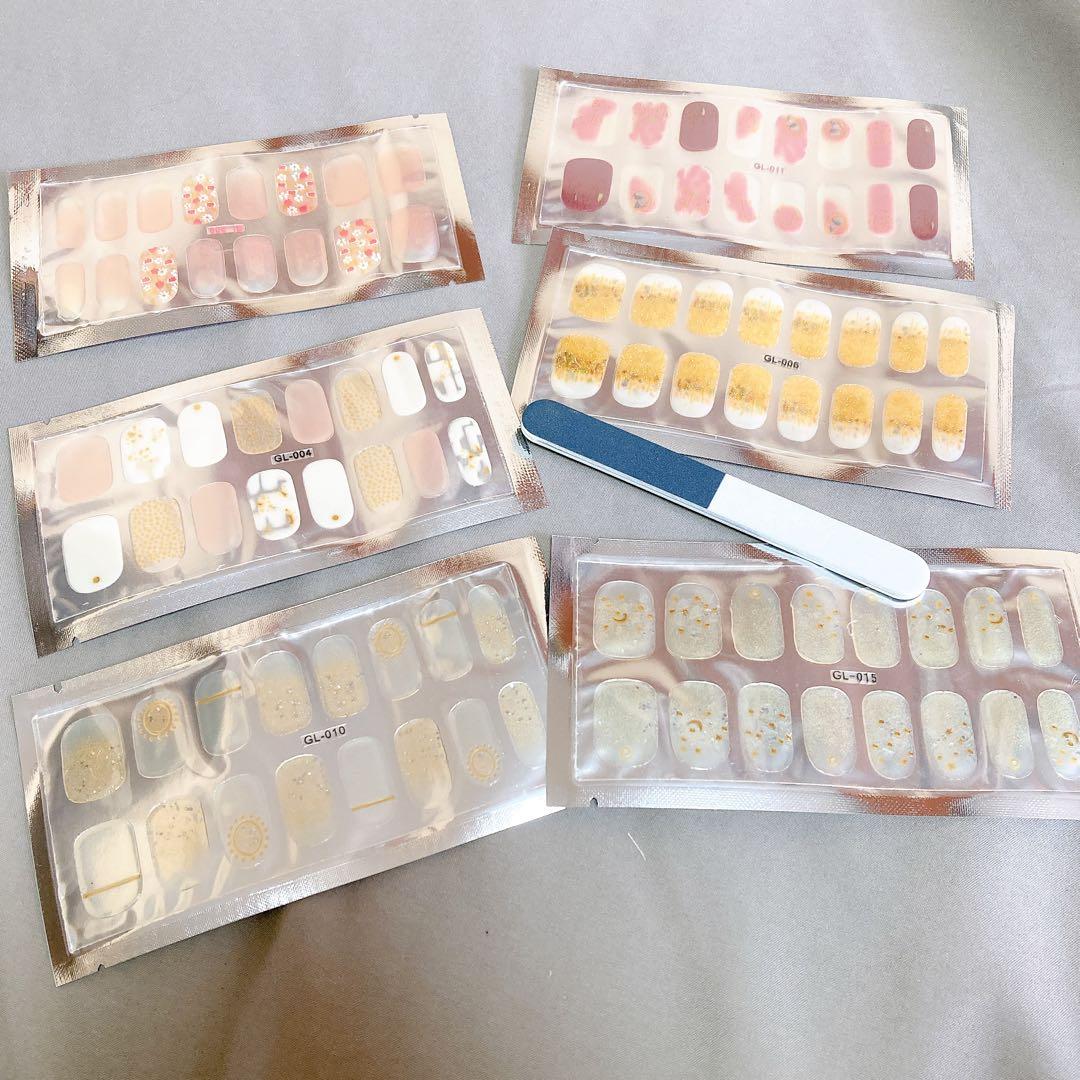 ❣️6枚セット❣️ ネイルシール 手の爪 爪やすり付き Amazon.co.jp: HERAXI ネイルシール 手の爪 20Pcs 爪やすり付き ネイル