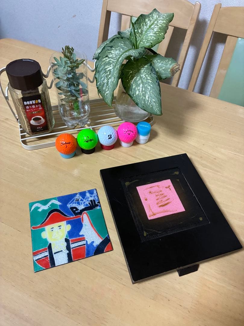 カラフルな海賊タイル フレーム付き