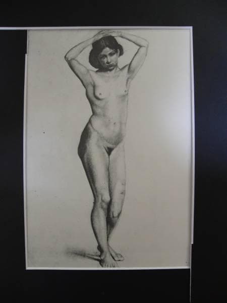 百武 兼行、少女、裸婦、希少画集画、新品額装付、状態良好