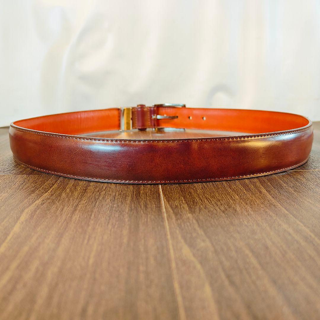 極艶極上品】アーバンリサーチ 高級ドレスベルト バーガンディ馬革