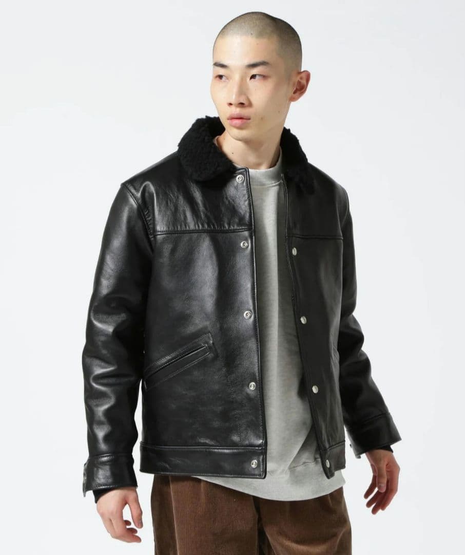 SCHOTT 219US ランチジャケット 38 レザー ボア付 美品 Amazon | [Schott NYC] [ショット] 219US COLLAR BOA RANCH JACKET