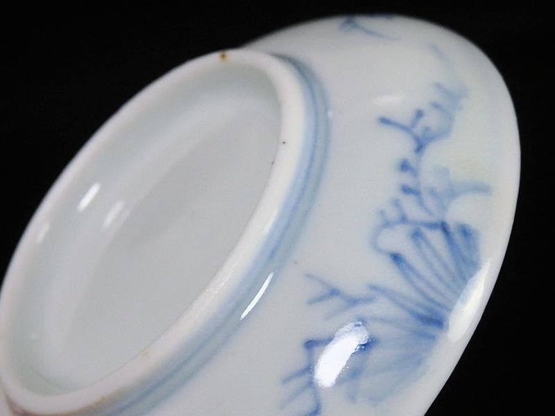 古伊万里 染付 笛吹童子に牛の図 豆皿 C873AS-BWn - メルカリ