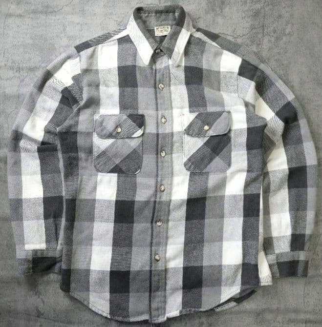 90s FIVE BROTHER ファイブブラザー ネルシャツ USA製 グレー