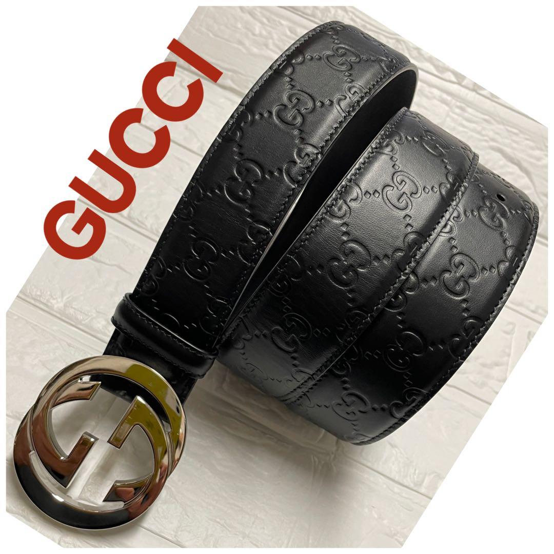【未使用】GUCCIグッチ シグネチャー　GG レザーベルト❤︎