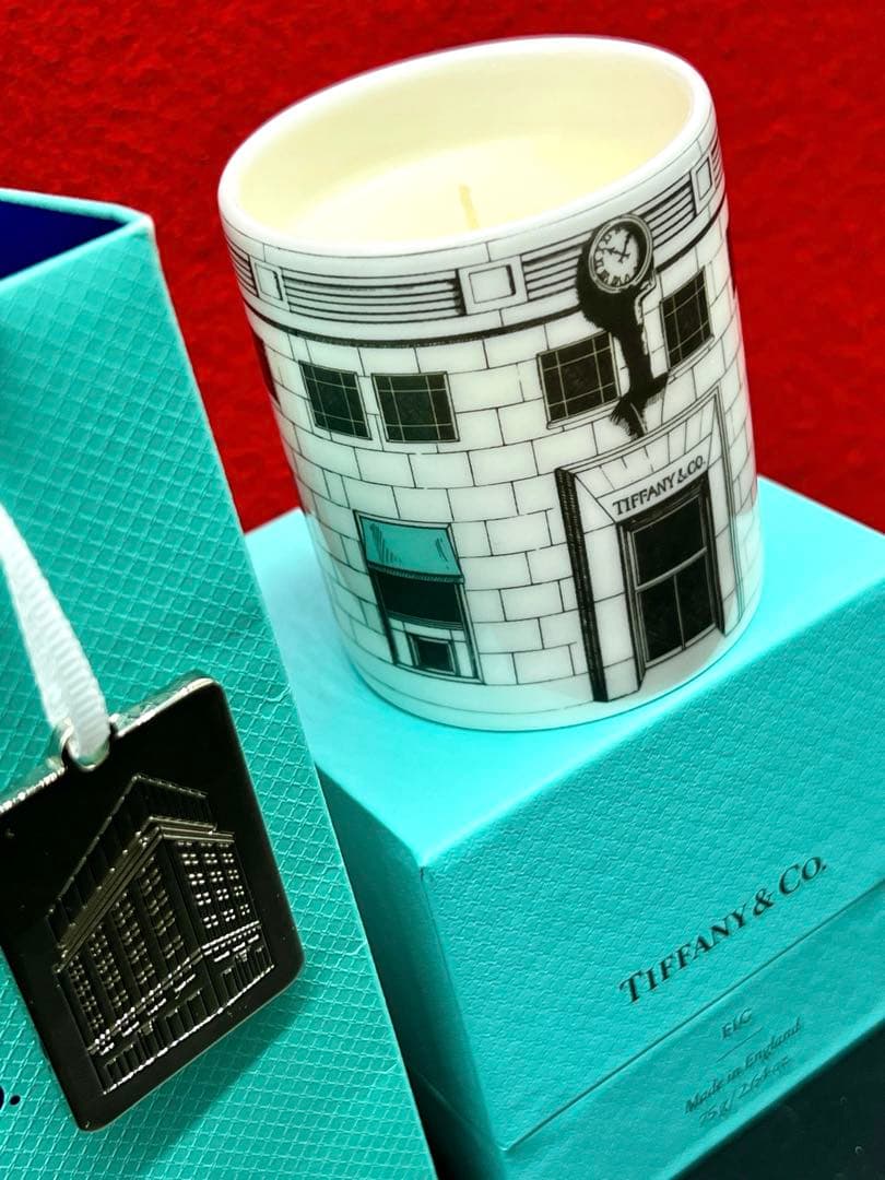 ティファニー❣️アロマキャンドル 　　(チャームと巾着付き)