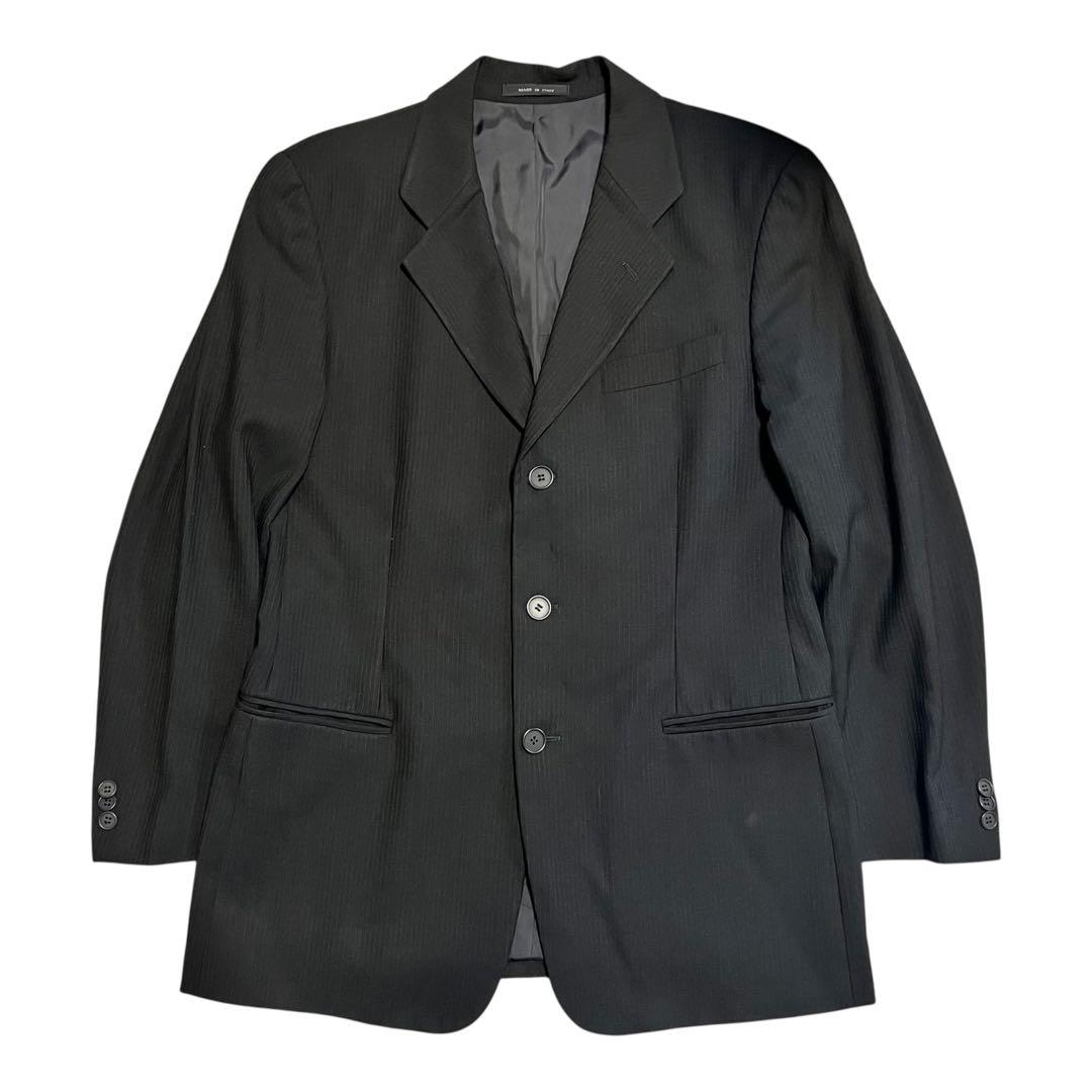 90s Emporio Armani シングル ストライプ テーラードジャケット - メルカリ
