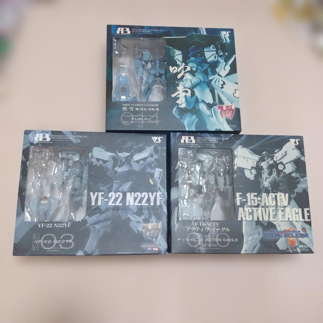 マブラヴ フィギュア まとめて 3体 yf-22 f-15 吹雪 開封済み品 マブラヴ オルタネイティヴ トータル・イクリプス』高等練習機・吹雪が