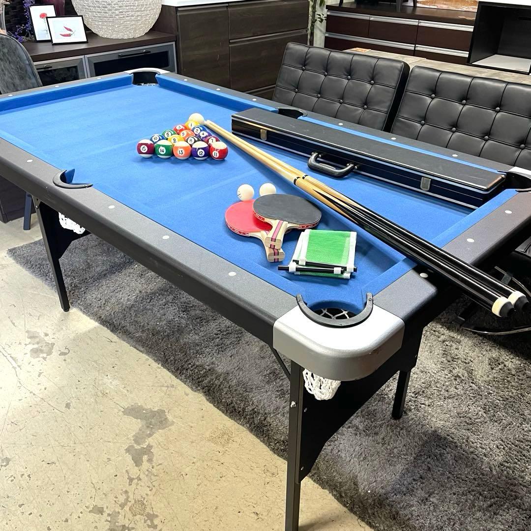 ビリヤードテーブル 卓球台　2WAY ゲームテーブル　家庭用