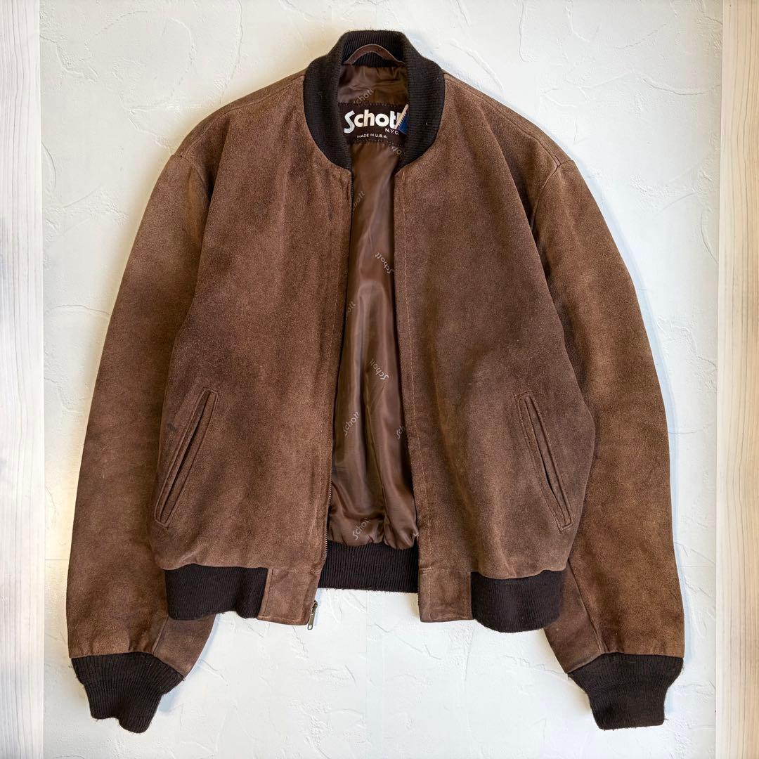 【schott】Suede leather bomber jacket 327