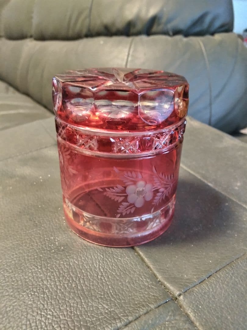 s*s様 赤色花模様のマイセンタンブラークリスタル マイセン（Meissen） マイセンクリスタル 花瓶（レッド） 13cm MOF