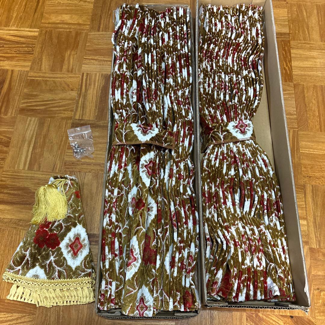 仮眠カーテン、シフトカバー　大花束オレンジ プリーツ仮眠カーテン 金華山 大花束オレンジ アコーディオン式