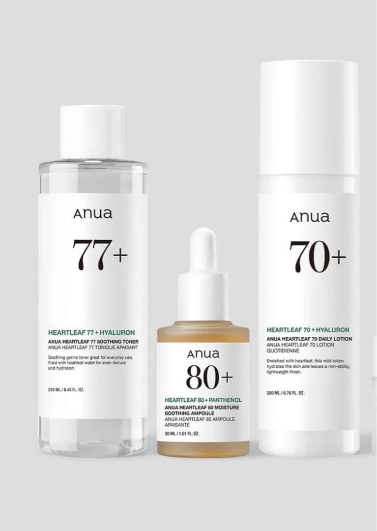 Anua ハートリーフ 77% スージングトナー 3点セット