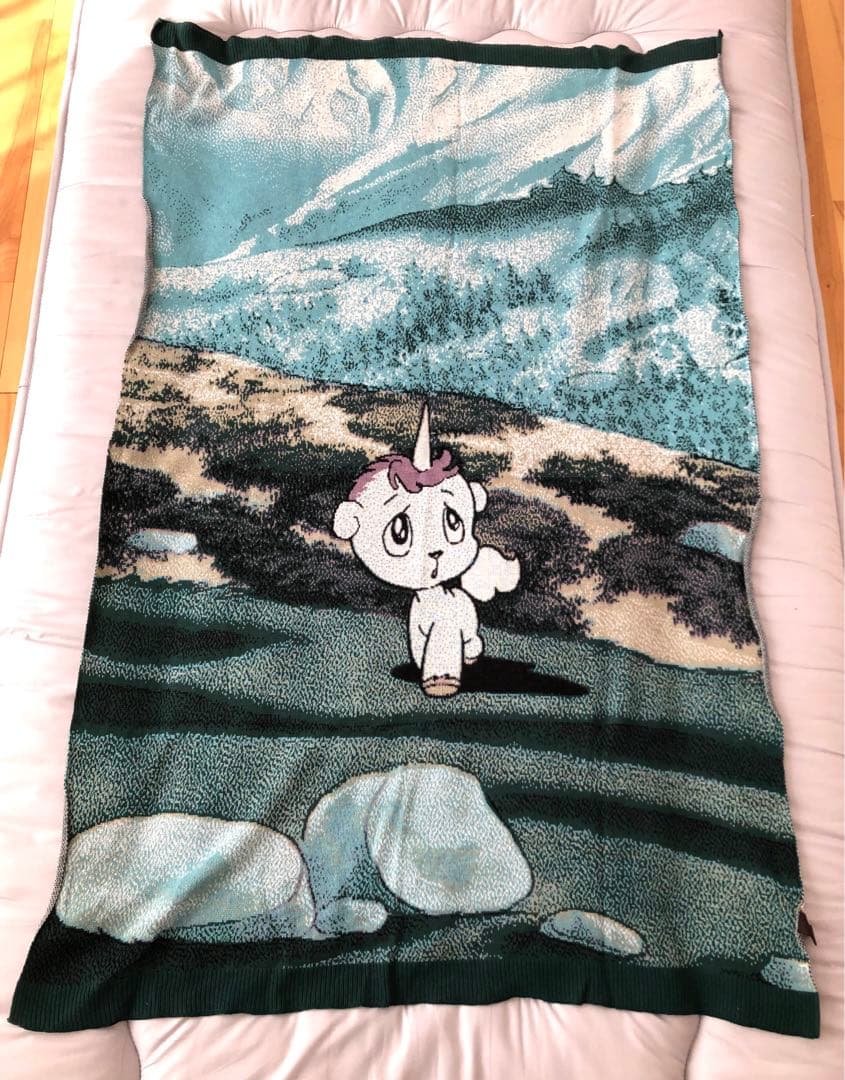 【美品】ウニコ unico ユニコ ブランケット 手塚治虫 グリーン インテリア