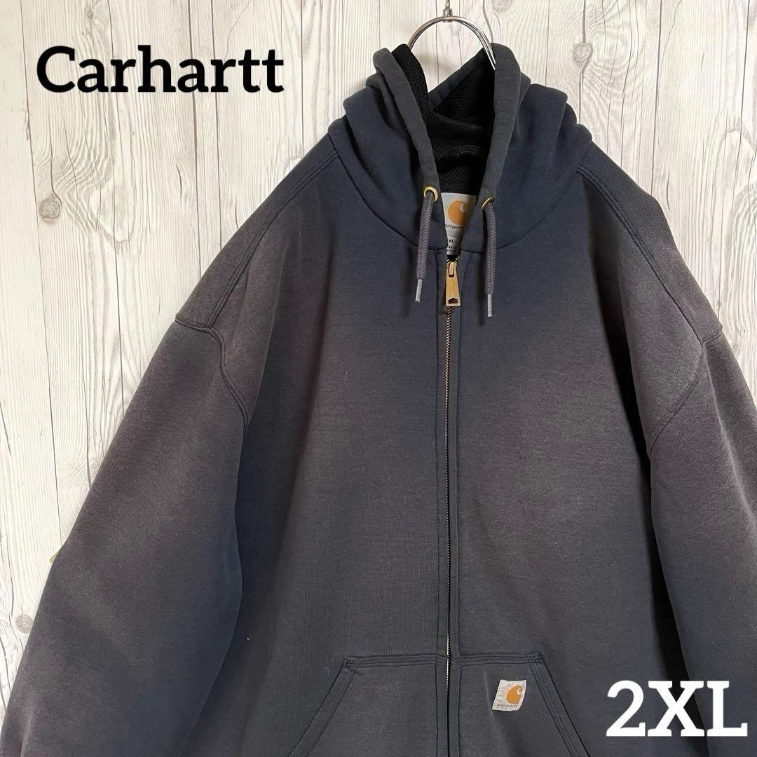 Carhartt カーハート フルジップスウェットパーカー　濃紺 大きめ　2XL 楽天市場】00s カーハート Carhartt フルジップ スウェット パーカー