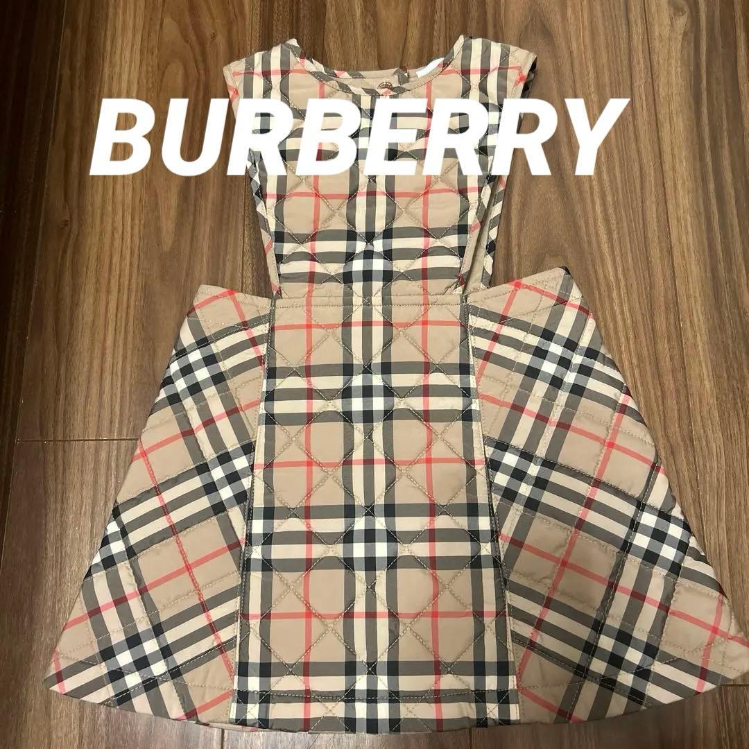 美品　BURBERRY チェック柄 ジャンバースカート　92cm